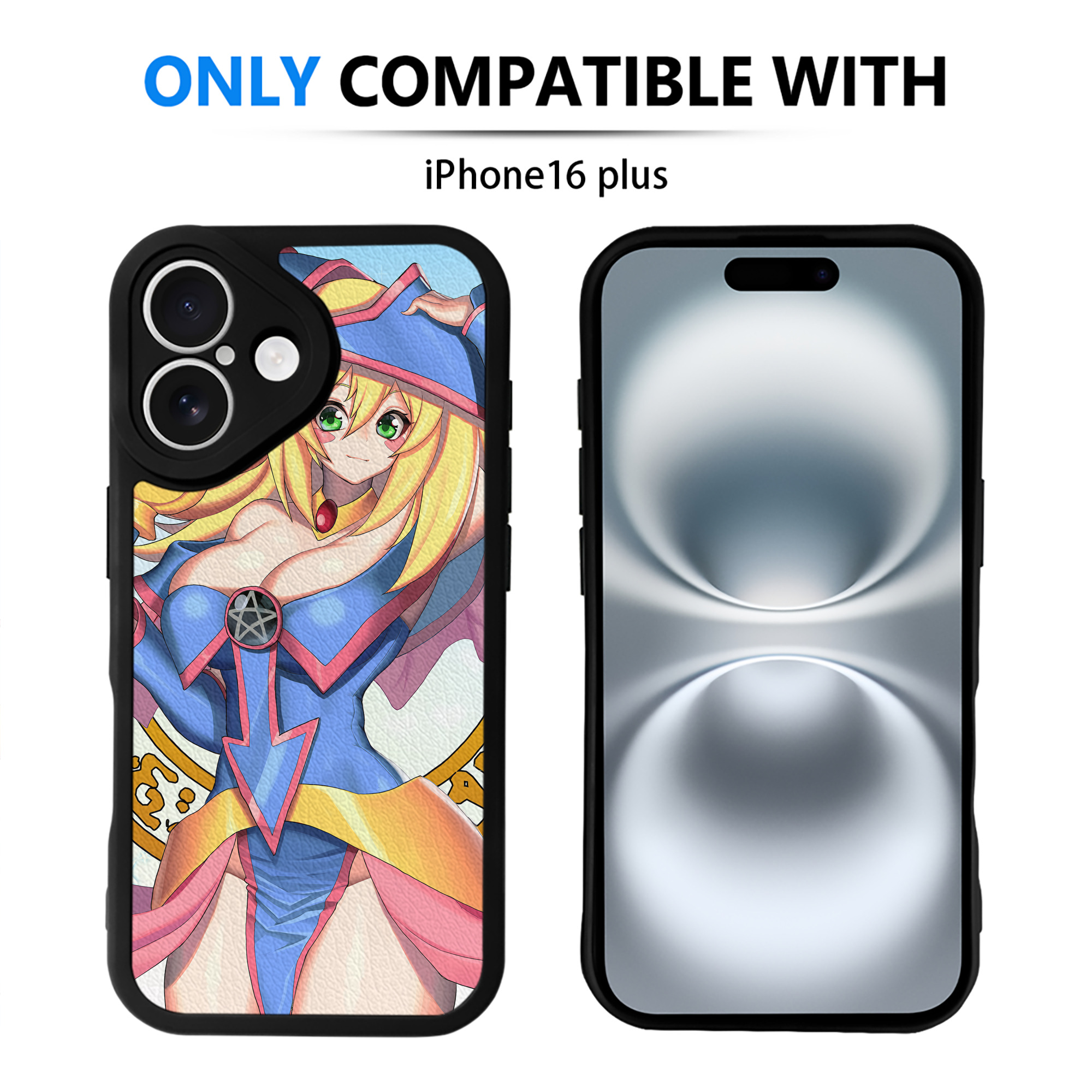 （画像用） 遊☆戯☆王 Yu-Gi-Oh! 【iPhone 16シリーズ対応】シリコンスマホケース（レザー調） 材質：シリコン